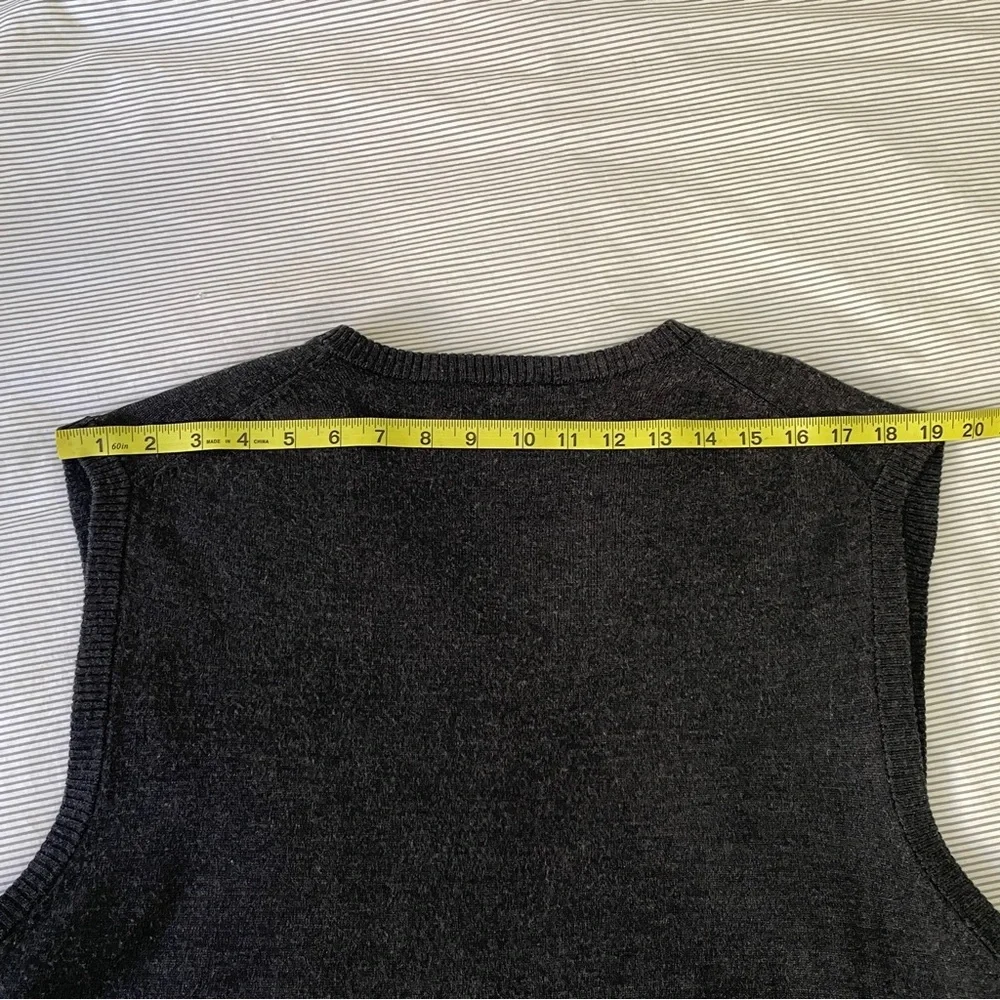 PRONTO UOMO XXL Men’s Extra Fine Merino‎ Wool Sleeveless V Neck Sweater Pullover